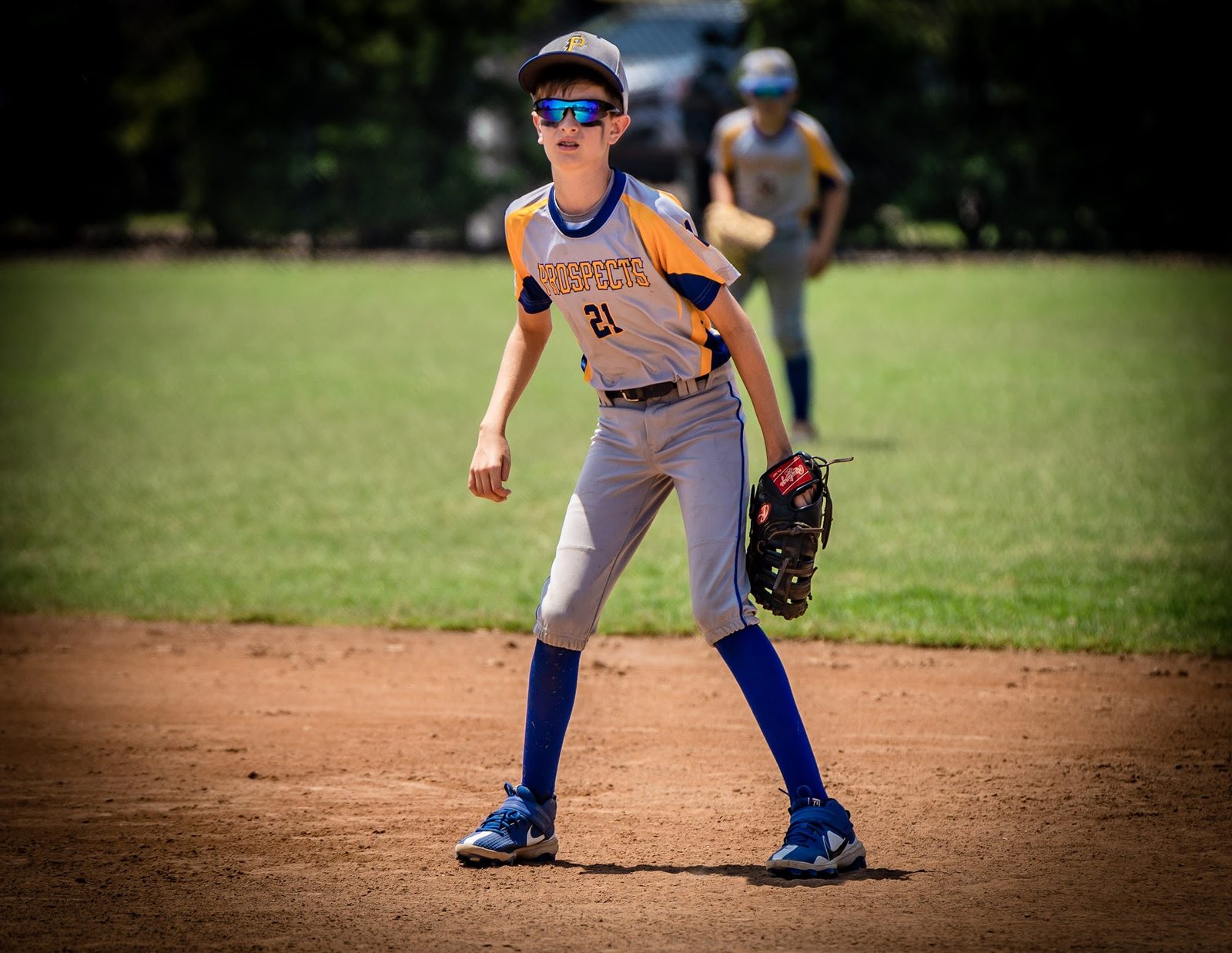 Baseball player in uniform on the field during a game